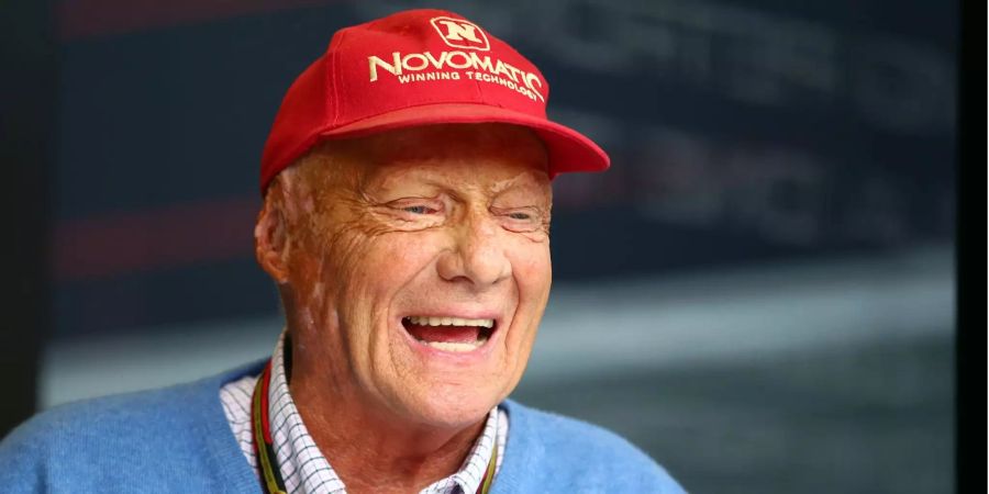 Der österreichische ehemalige Formel-1-Rennfahrer Niki Lauda lacht vor dem Start zum Grossen Preis von Deutschland auf dem Hockenheimring am 20. Juli 2014.