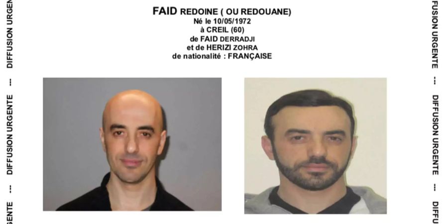 Das Fahndungsplakat von Redoine Faïd.