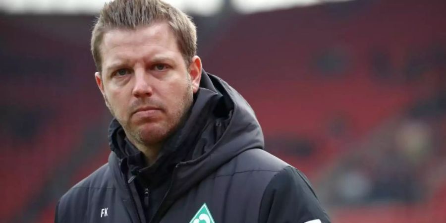 Trainer Florian Kohfeldt will mit den Bremern gegen Augsburg punkten. Foto: Daniel Karmann