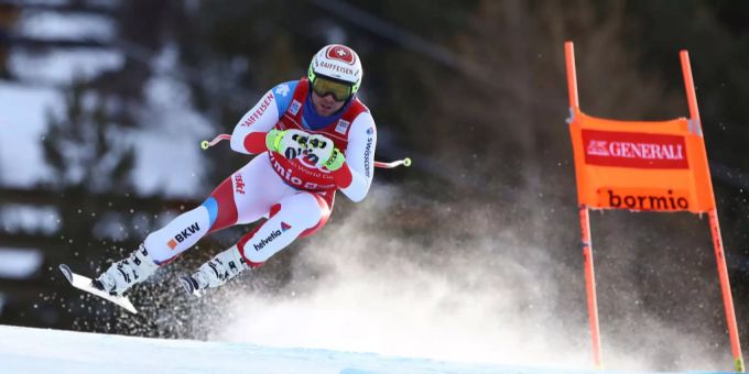 Beat Feuz fährt in Bormio (ITA) auf den dritten Platz. Beat Feuz fährt in Bormio (ITA)