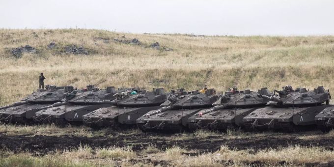 Israel befindet sich mit Syrien offiziell im Kriegszustand. Panzer