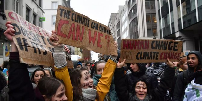 Demonstration für Klimaschutz in Brüssel