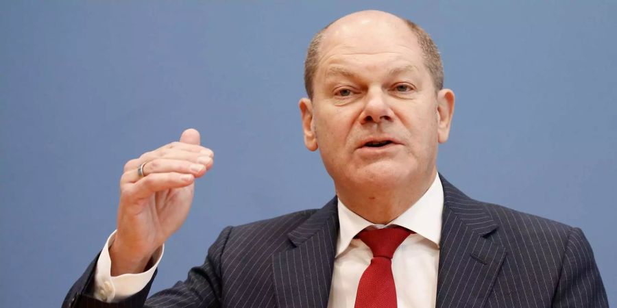 Pressekonferenz mit Bundesfinanzminister Scholz