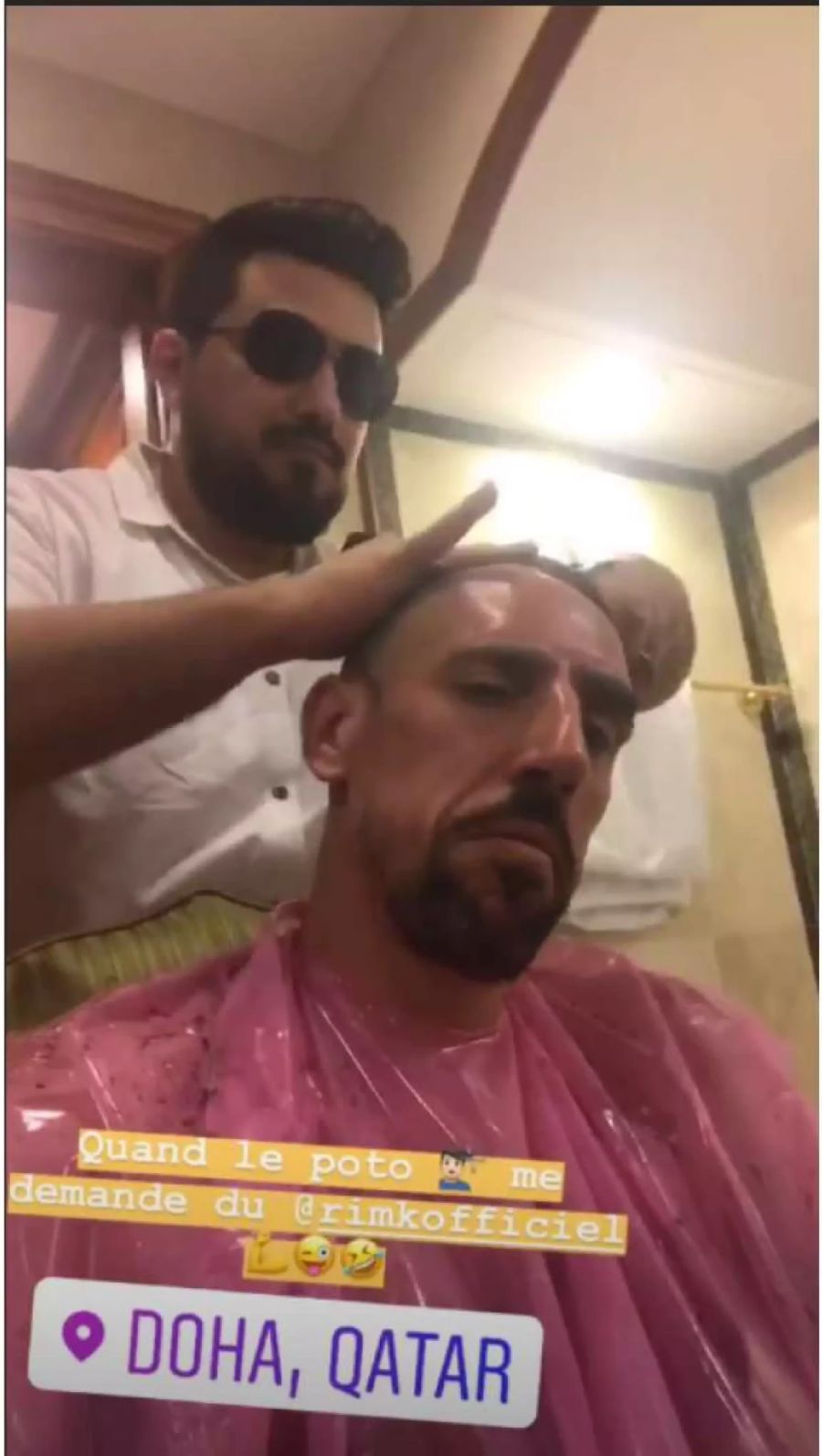 Franck Ribéry posiert auf Instagram beim Coiffeur