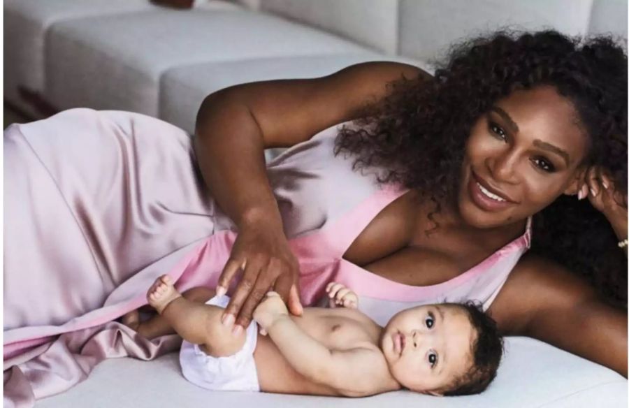 Serena Williams und ihre Tochter Alexis Olympia.