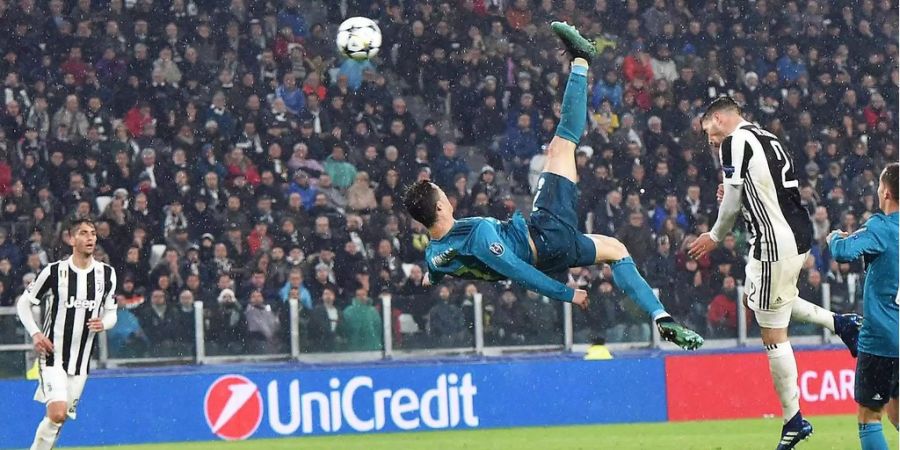 Cristiano Ronaldo erzielte in Turin einen Traumtreffer.