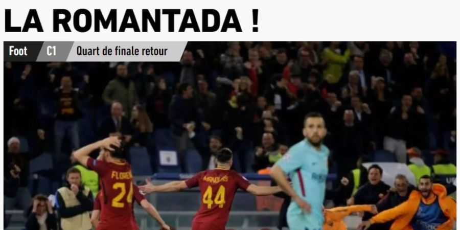 «La Romantada»: «L'Equipe» dichtet die legendäre «Remontada»  des FC Barcelona gegen PSG von letztem Jahr um