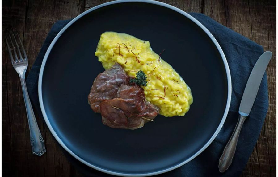 Saltimbocca mit Safranrisotto