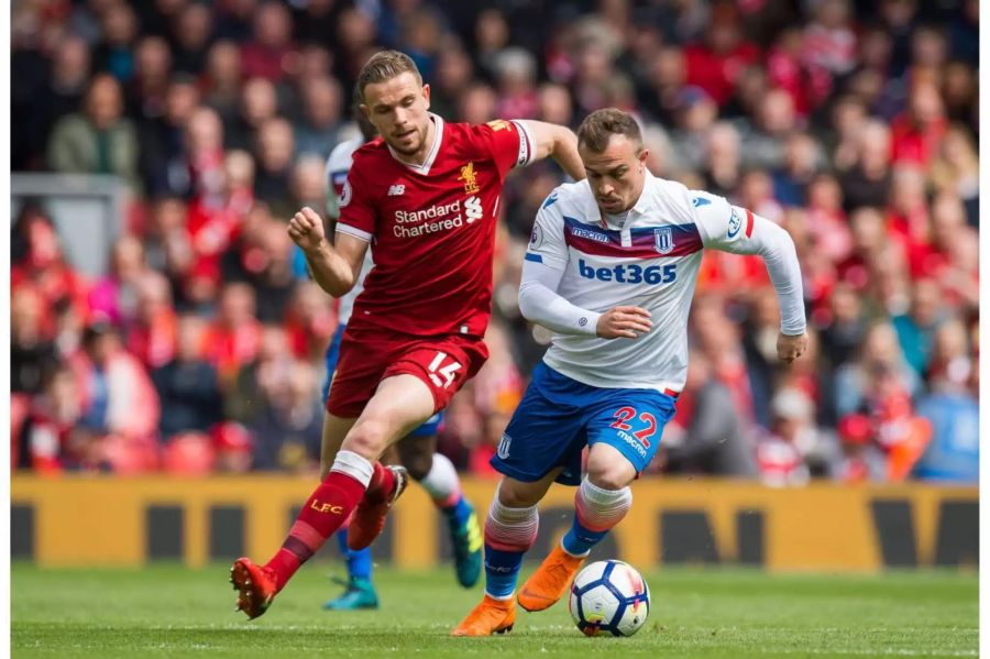 Achtungserfolg für das kriselnde Stoke: Das Team von Xherdan Shaqiri holt beim 0:0 gegen Champions-League-Halbfinalist Liverpool einen Punkt. Dennoch liegt der Verein aus Stoke-on-Trent weiterhin drei Punkte hinter dem rettenden Ufer.