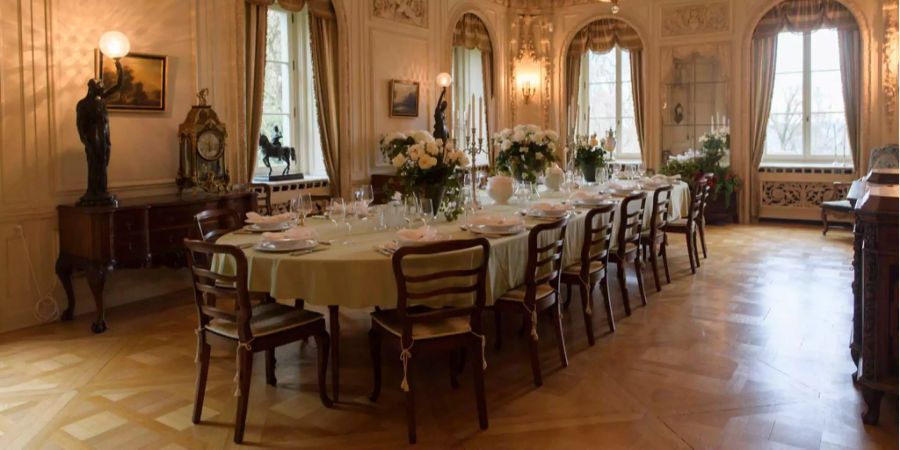 Blick ins Schloss Eugensberg in Salenstein TG.