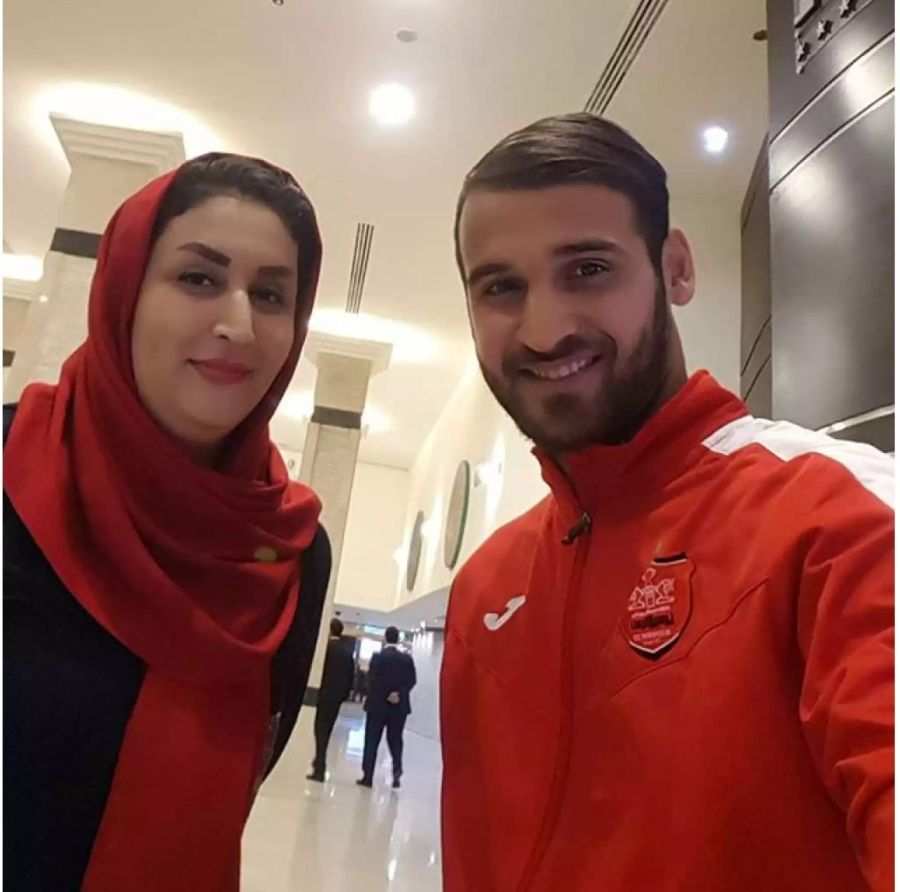 Fussballfan Zahra Khoshnava.