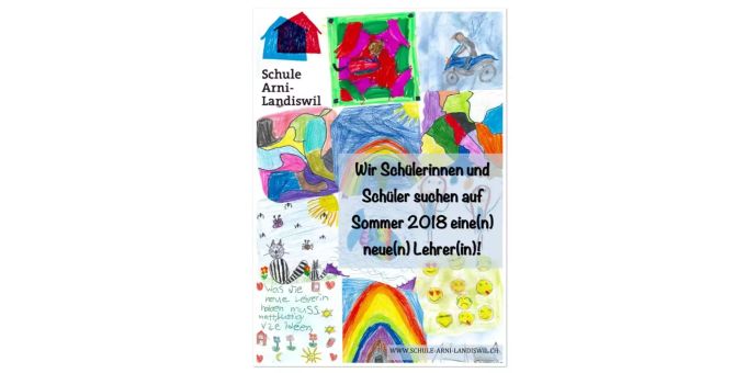 Das Plakat mit dem Lehreraufruf. Das Plakat mit dem Lehreraufruf.