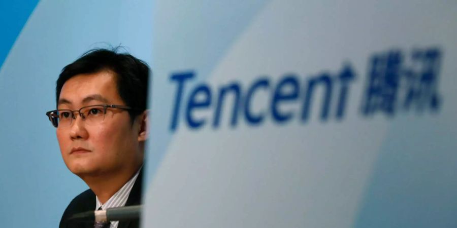 Pony Ma Huateng, CEO von Tencent, bei einer Pressekonferenz.