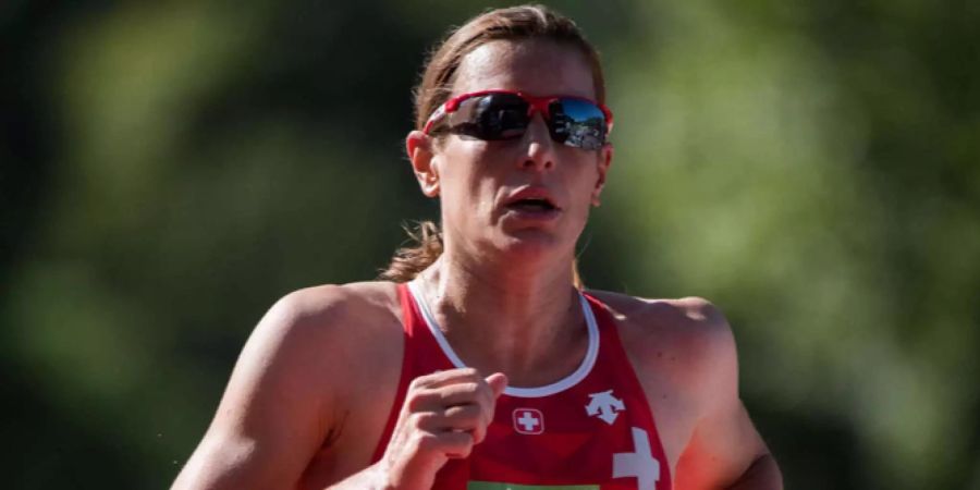 Die Schweizer Triathletin Nicola Spirig im Einsatz.