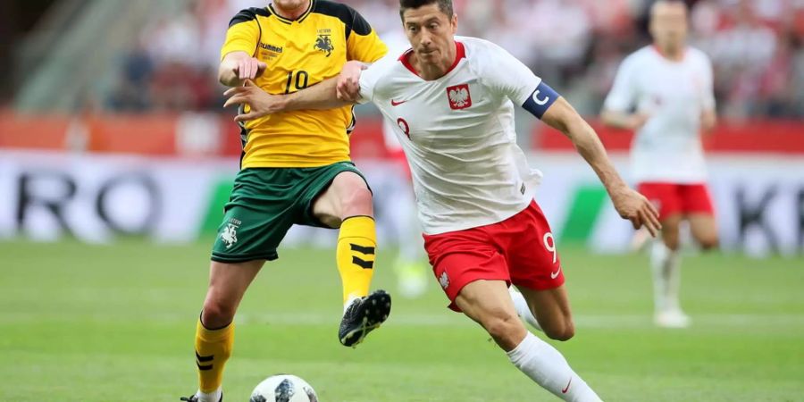 Robert Lewandowski erzielte gegen Litauen zwei Tore.