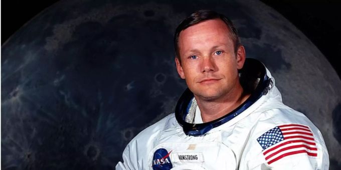 Am 21. Juli 1969 betrat Neil Armstrong als erster Mensch den Mond. neil armstrong