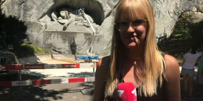 Touristen-Spektakel - Löwen-Denkmal in Luzern saniert