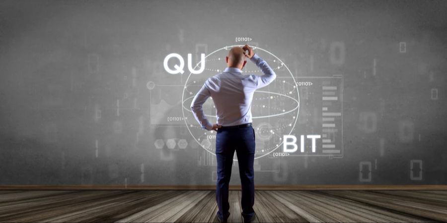 Mann Leinwand Quantenforschung