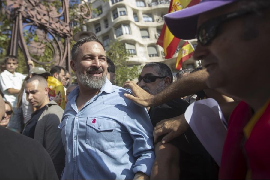 Santiago Abascal Demonstration Katalonien