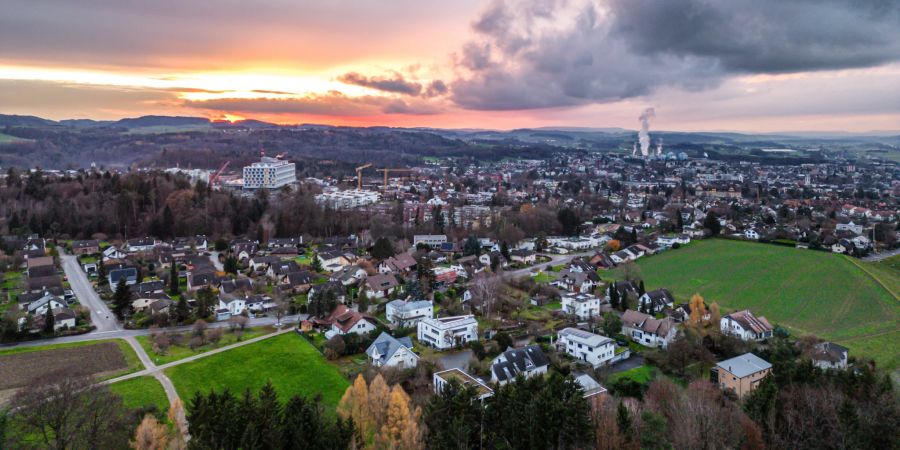 Drohnenaufnahme von Frauenfeld.