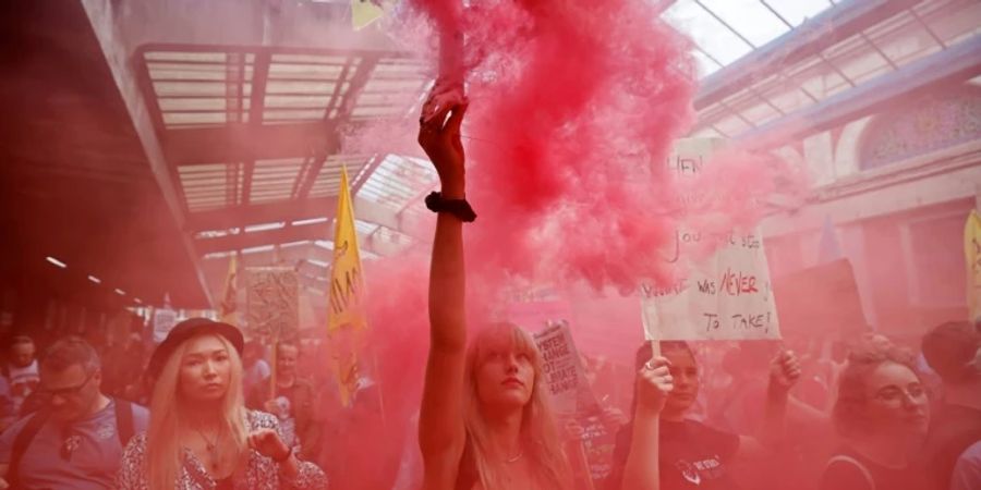 Protest der Klima-Aktivistengruppe Extinction Rebellion