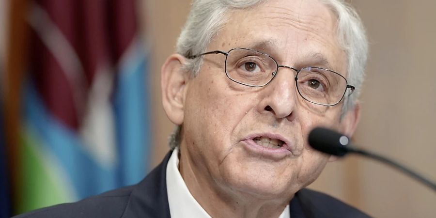 Merrick Garland, Justizminister der USA, spricht während einer Pressekonferenz in Washington. Foto: Mariam Zuhaib/AP/dpa