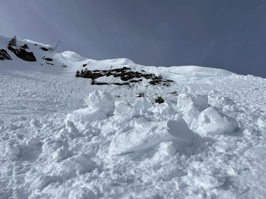 Von Schnee verschüttet.