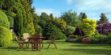 Garten, englischer Garten, Trends, Stühle, Sommer, Grün