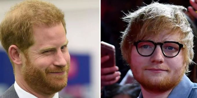 Prinz Harry (l), und Ed Sheeran haben einen Videoclip gedreht. prinz harry ed sheeran