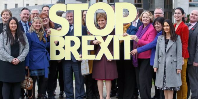 Mit den Brexit-Gegnern will Sturgeon den Wahlkampf gewinnen. brexit
