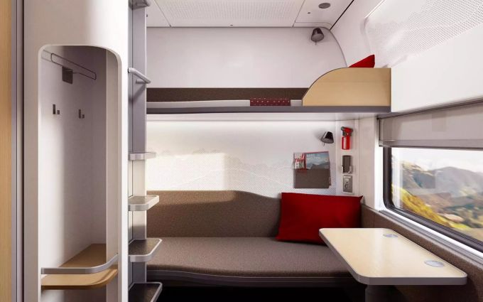 Das neue Design im Nachtzug der ÖBB besticht mit Moderne. nachtzug
