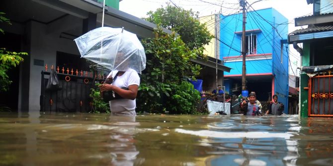 Neujahrsüberflutung in Jakarta