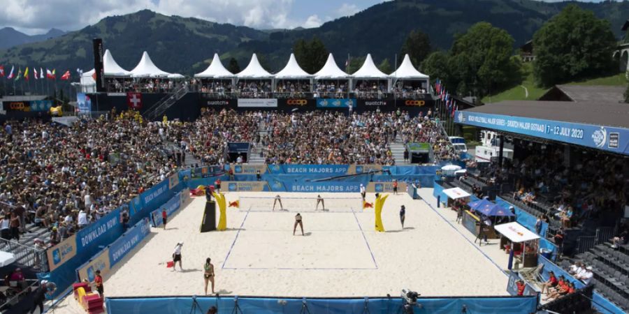 So sah es am 13. Juli dieses Jahres anlässlich des Viertelfinalspiels der Frauen am Beachvolleyballturnier in Gstaad aus.