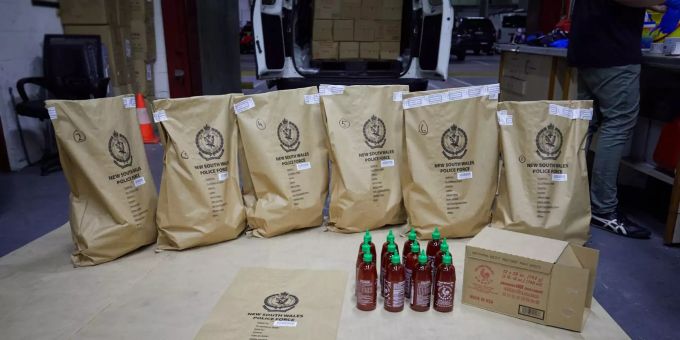 Ein Bild der Polizei zeigt das verpackte Crystal Meth. Crystal Meth Australien