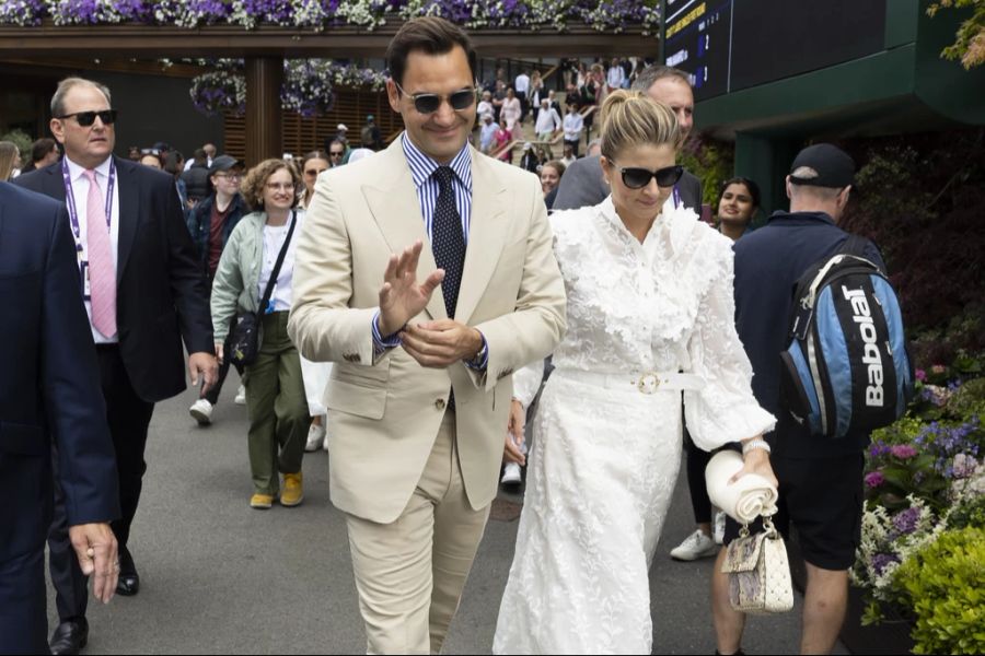 Gemeinsam mit Mirka besuchte Roger Federer im vergangenen Sommer das Wimbledon-Turnier.