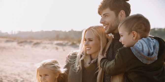 Familie am Strand