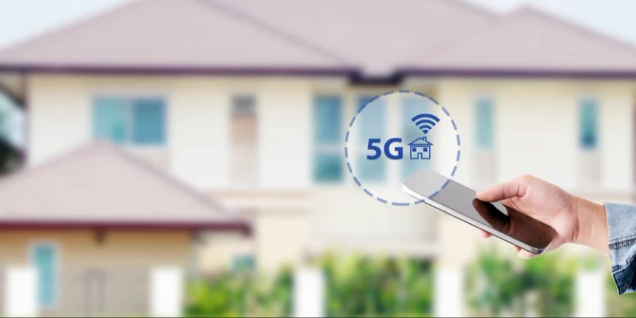 Smartphone 5G Symbol Haus