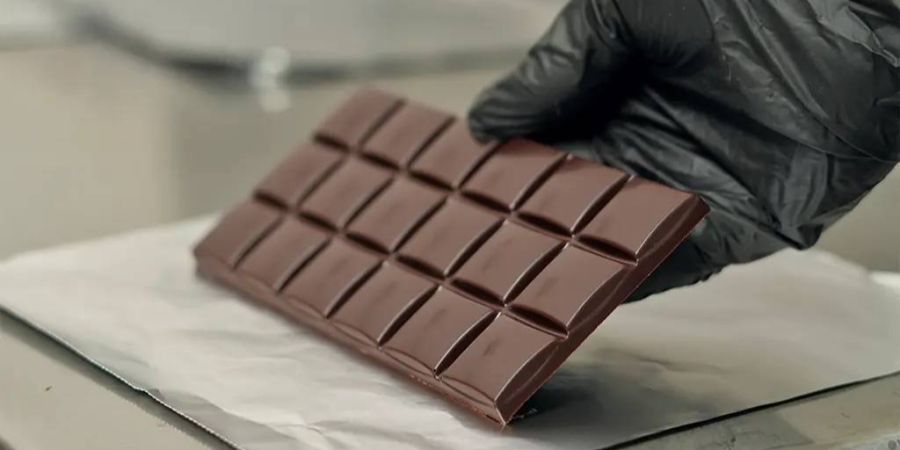 Schokolade Tafel Produktion Hand