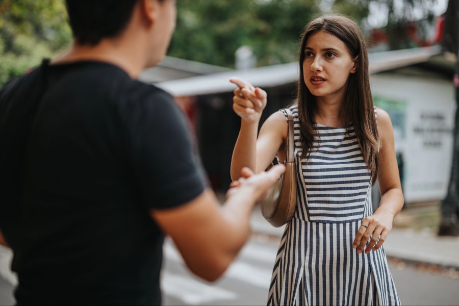 Frau, Mann, Diskussion, Streit