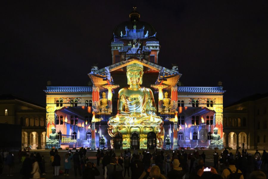 Tibet Lichtshow Rendez-vouz Bundesplatz