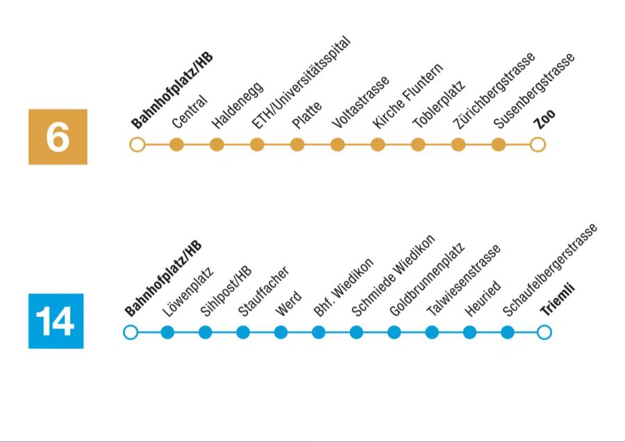 VBZ Tram Fahrplanwechsel