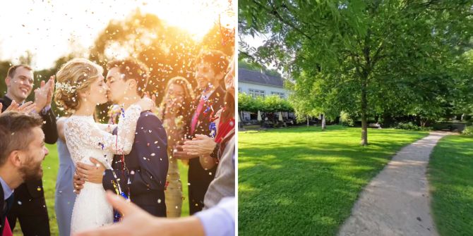 Ehepaar Hochzeit Elfenaupark gesperrt