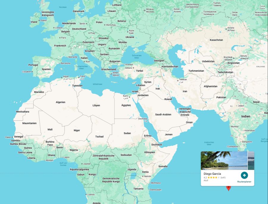 Diese liegt rund 4000 Kilometer vom Iran entfernt.