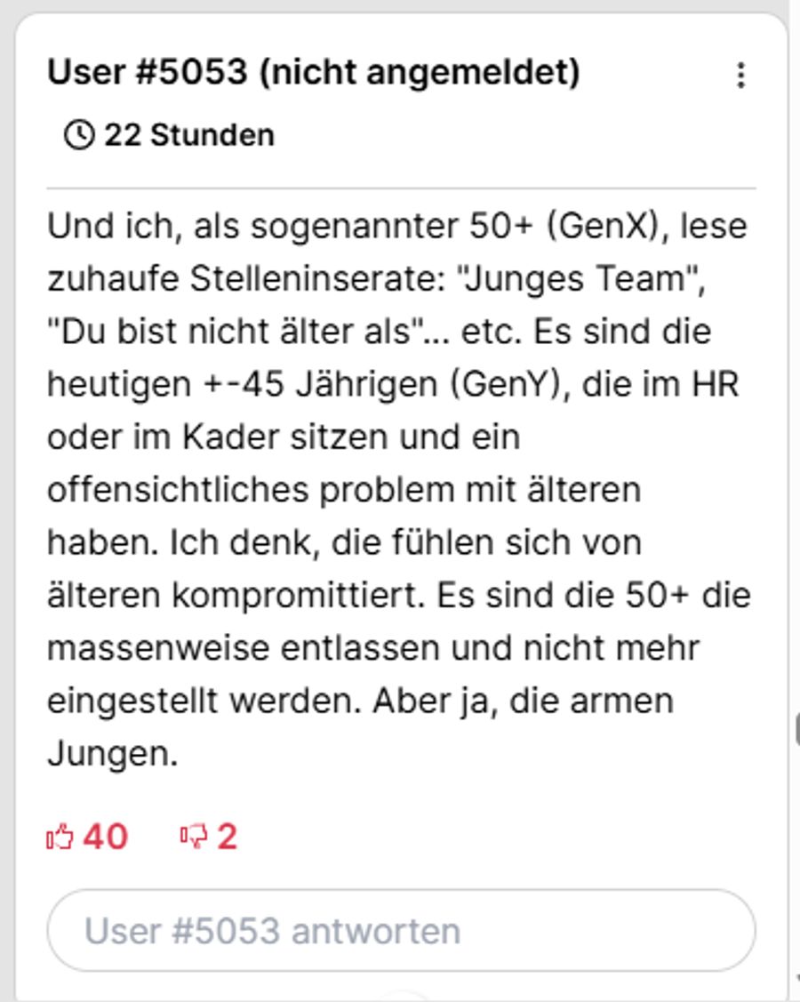 Auch ältere Menschen werden im Arbeitsmarkt diskriminiert.