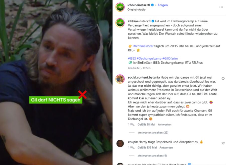 Im Dschungel hofften alle auf prekäre Details zum Skandal. Doch Gil hält sich zurück – wegen einer Verschwiegenheitserklärung!