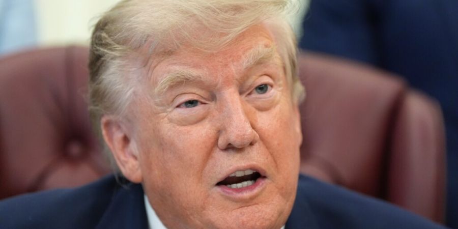 US-Präsident Donald Trump spricht im Oval Office des Weißen Hauses. Foto: Alex Brandon/AP/dpa