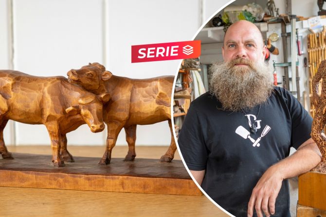 Baptiste Gass in seiner Werkstatt in Gümligen.