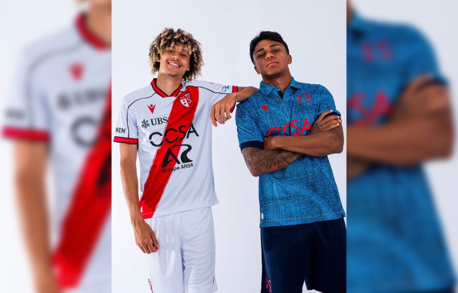 Das Ausweich-Trikot im Jeans-Design ist mutig.