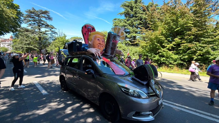 In Genf wird am Sonntag gegen den G7-Gipfel demonstiert.