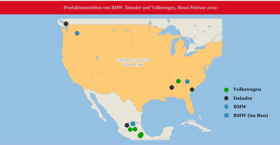 Produktion BMW VW MB USA